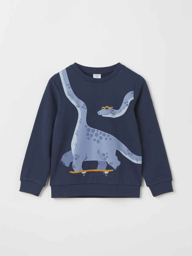 Langermet T-skjorte dinosaur