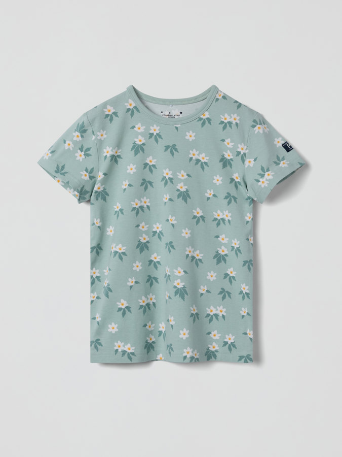 Kortermet pyjamas blomster