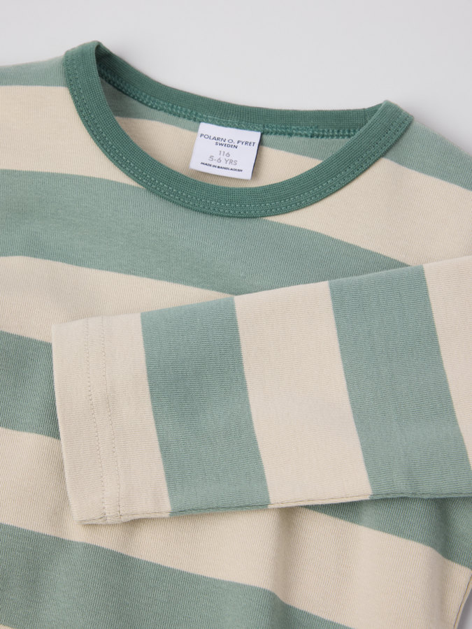 Langermet T-skjorte stripet Langermet T-skjorte stripet