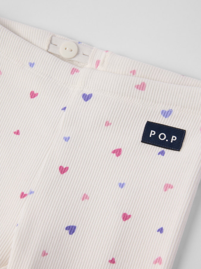 Ribbede leggings hjerter Ribbede leggings hjerter