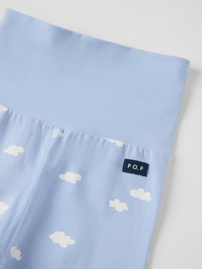 Bukse med nedbrettbare mansjetter, skyer Bukse med nedbrettbare mansjetter, skyer