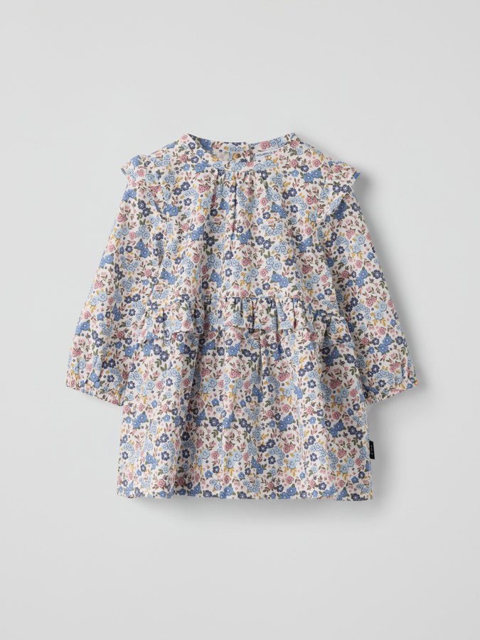 Langermet Kjoler baby blomstrete Langermet Kjoler baby blomstrete