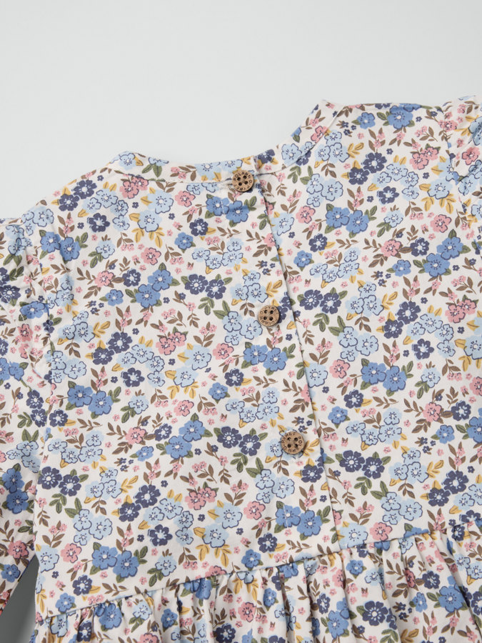 Langermet Kjoler baby blomstrete Langermet Kjoler baby blomstrete