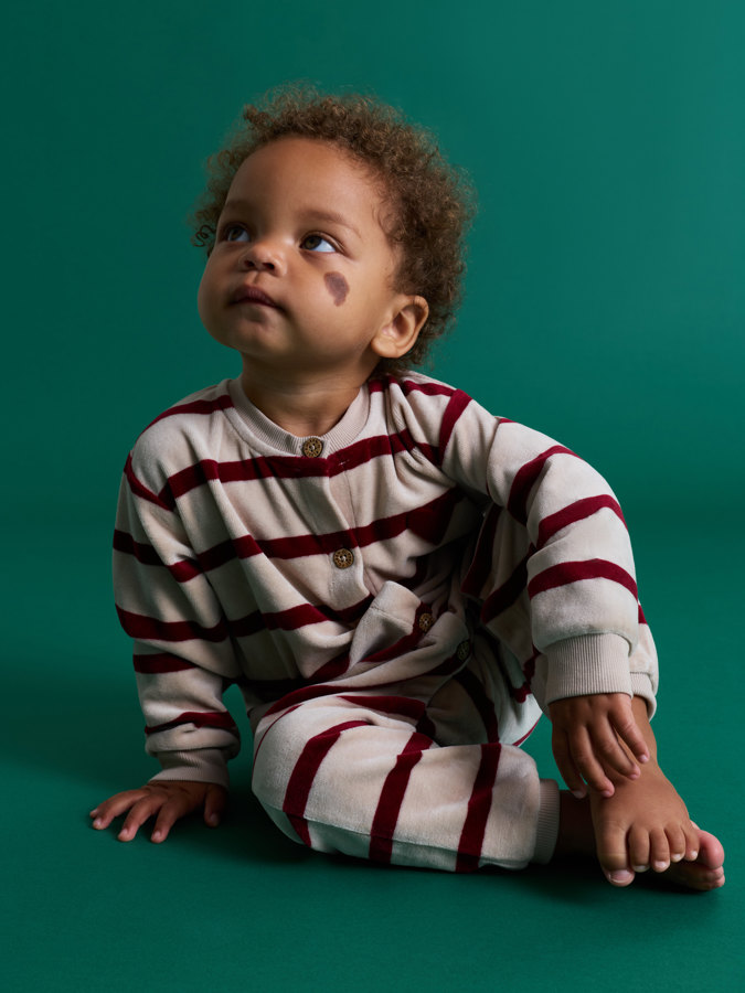 Stripet velourdress Stripet velourdress